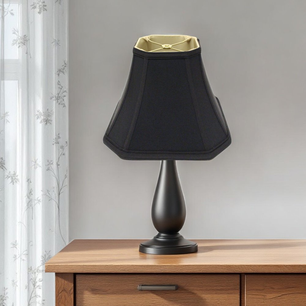 Black No Slub Innsbruck Square Lamp shade HomeRoots