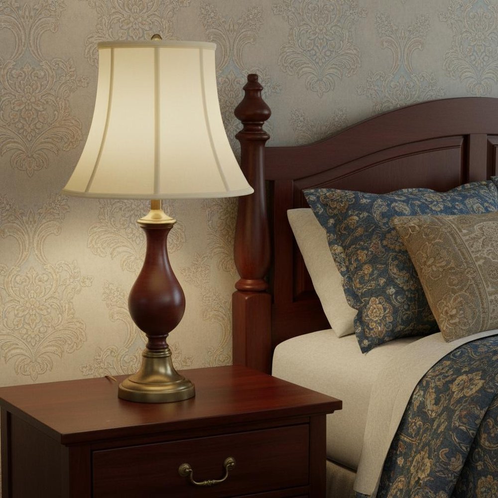 Ivory Monay Shantung Silk Bell Lamp Shade HomeRoots