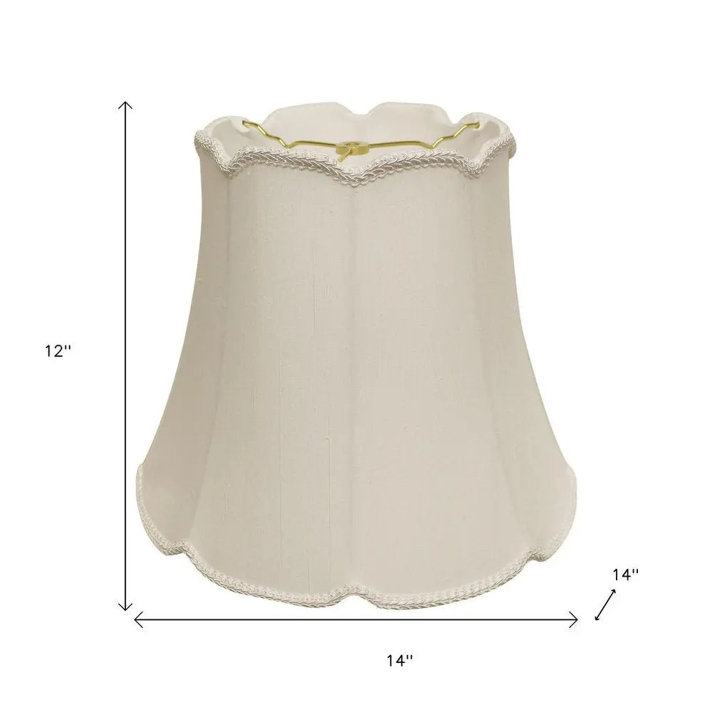 White Monay Shantung Silk Empire Lamp Shade HomeRoots