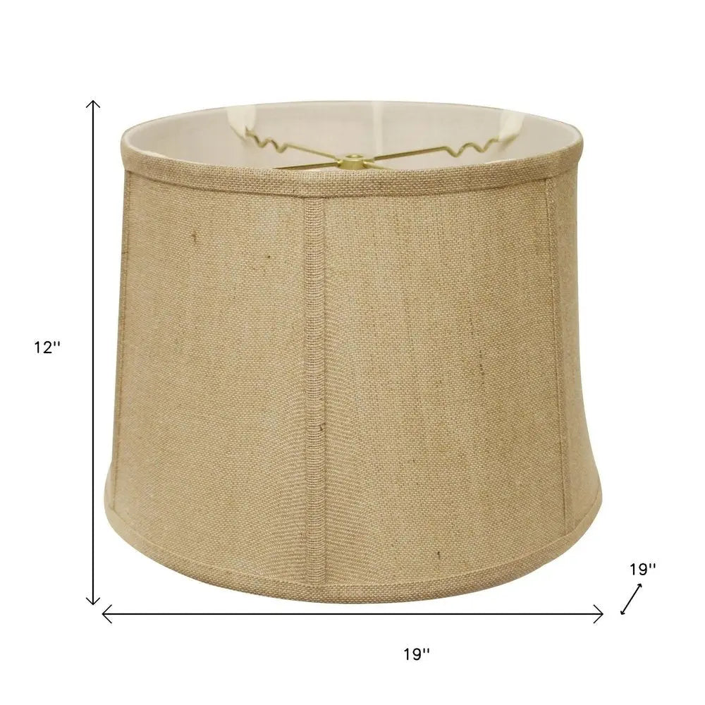 Gold Burlap Drum Lamp Shade HomeRoots
