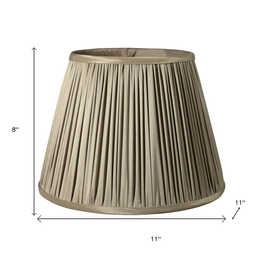 Ash Gray Taffeta Pleated Empire Lamp Shade HomeRoots