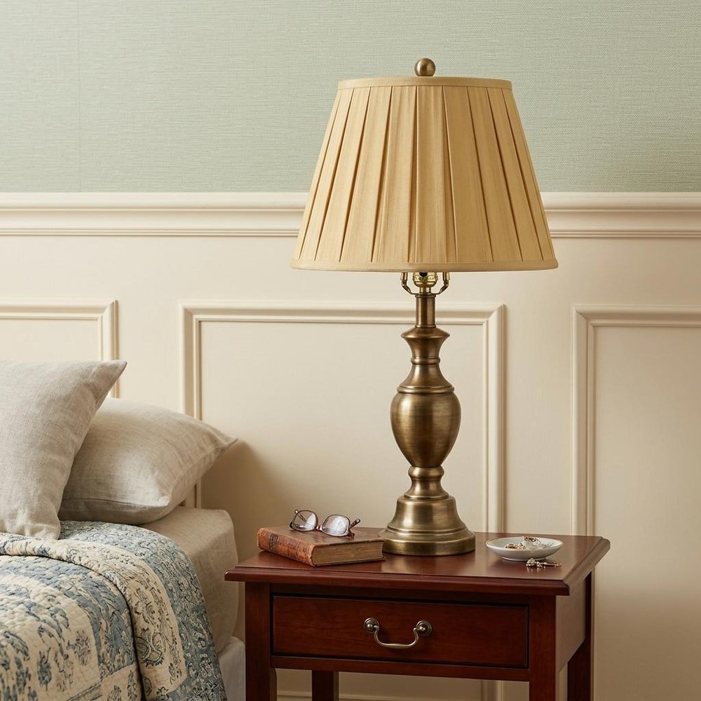 Camel Shantung Silk Empire Lamp Shade HomeRoots