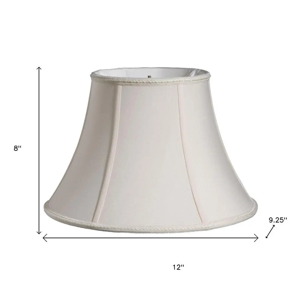 Cream Shantung Silk Oval Lamp Shade HomeRoots
