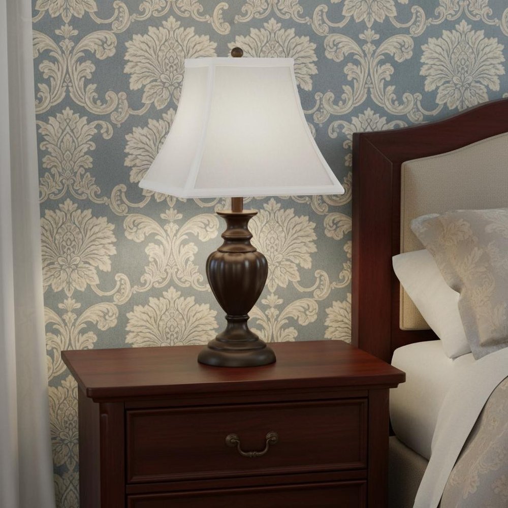 White No Slub Innsbruck Square Lamp Shade HomeRoots