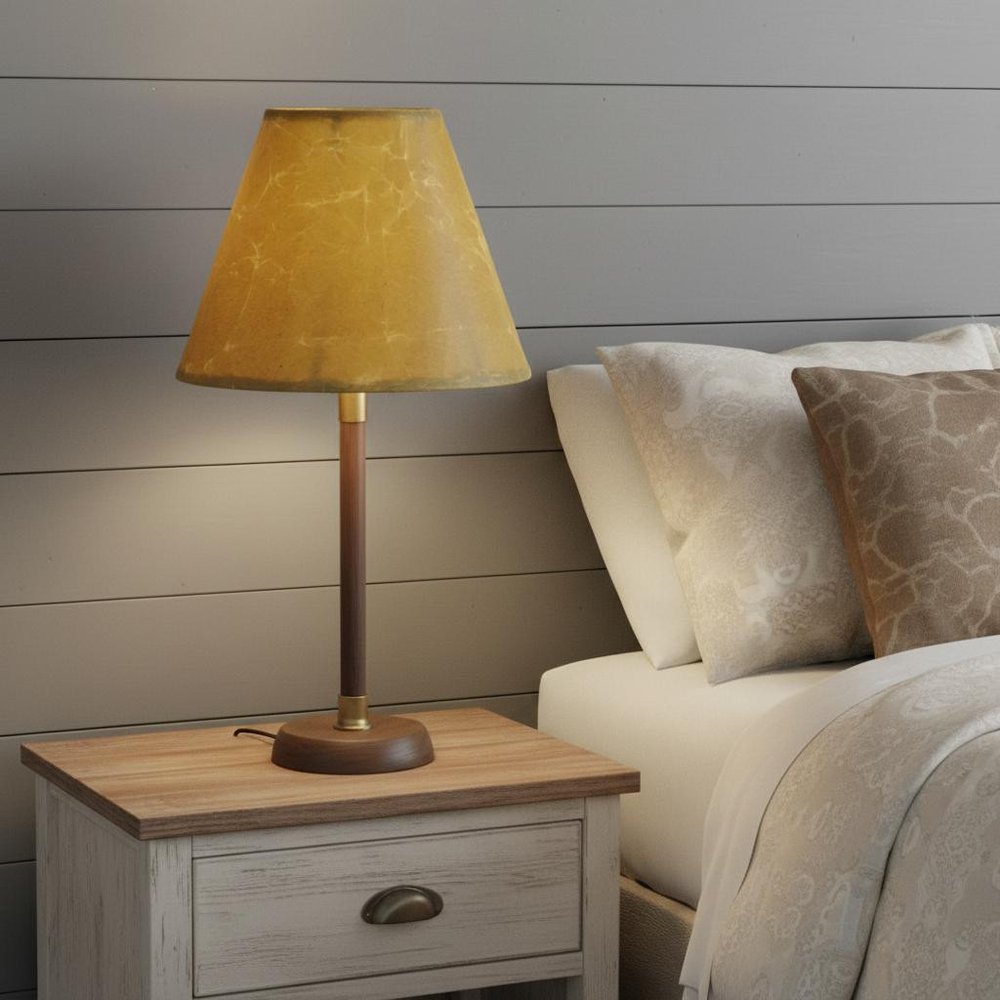 Brown Crinkle Oil Paper Empire Lamp Shade HomeRoots