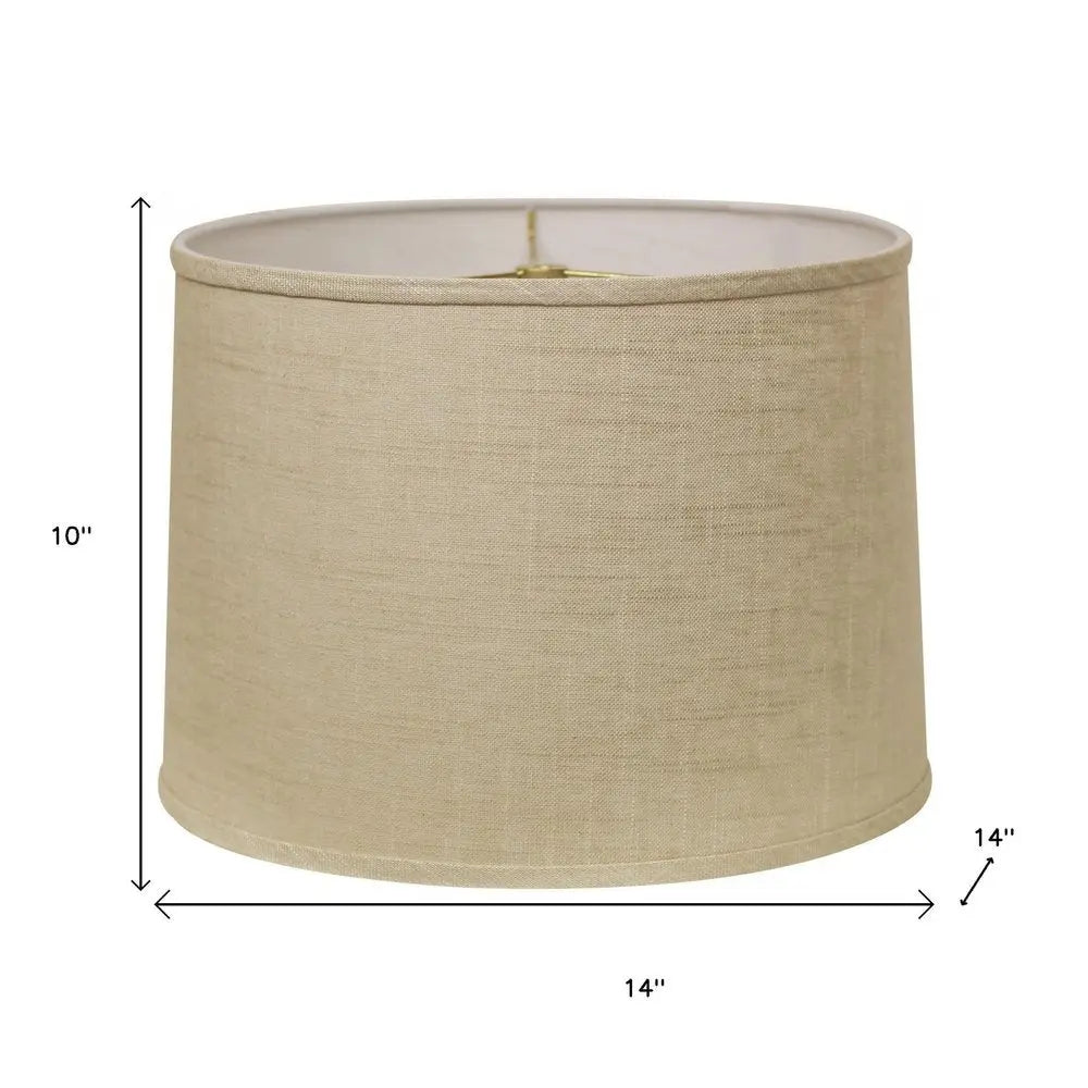 Light Yellow Linen Drum Lamp Shade HomeRoots