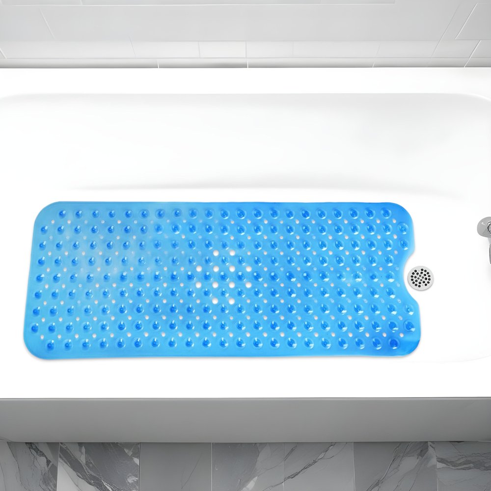 40" Translucent Blue Bubbles Non Slip Bathtub Mat HomeRoots