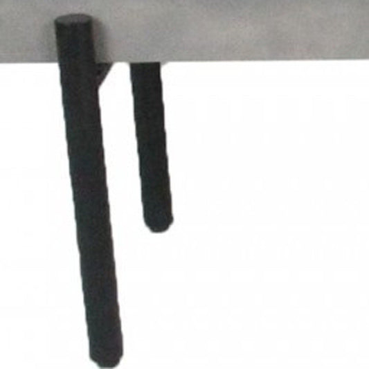 63" Gray and Black Concrete Dining Bench HomeRoots