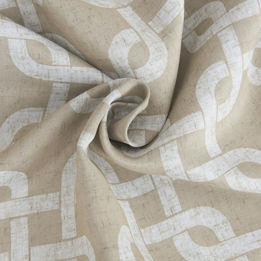 84” Sand Interlock Pattern Window Curtain Panel HomeRoots