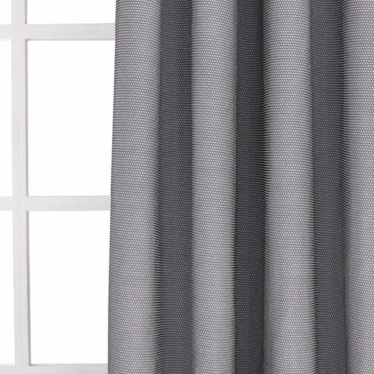 Set of Two 84" Silver Metallic Textured Window Panels HomeRoots