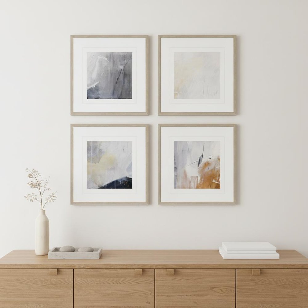 Set Of Four Nightscape I Gold Framed Print Wall Art