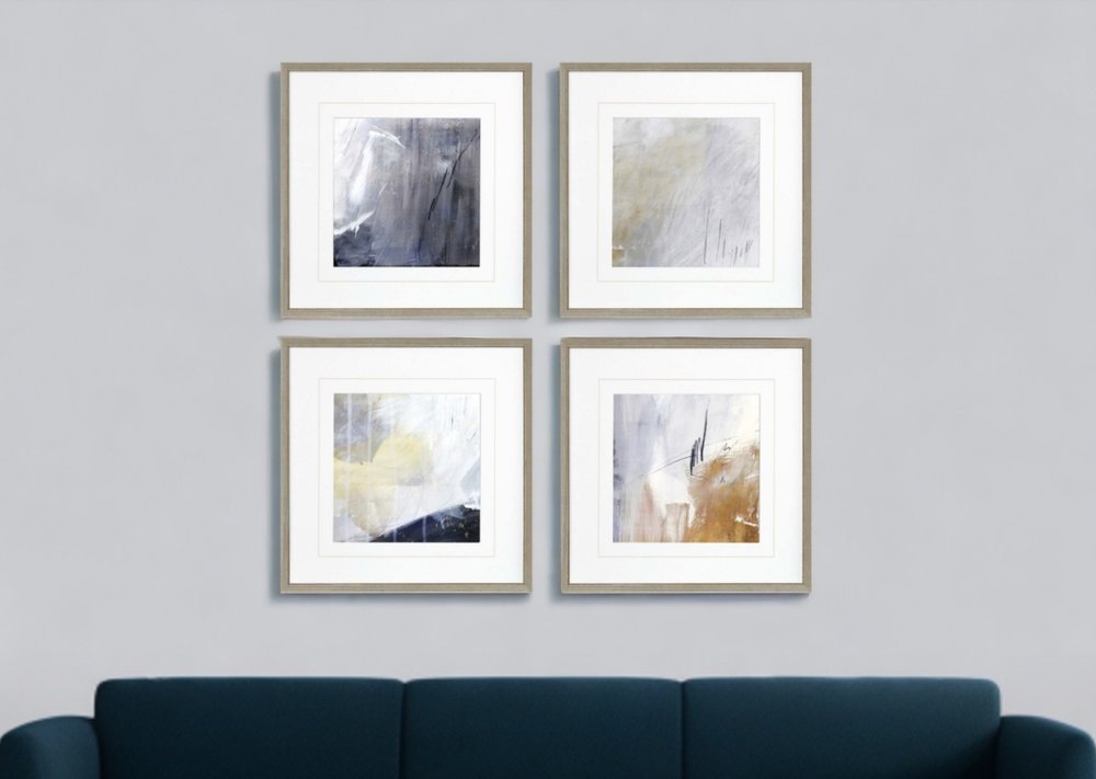 Set Of Four Nightscape I Gold Framed Print Wall Art HomeRoots