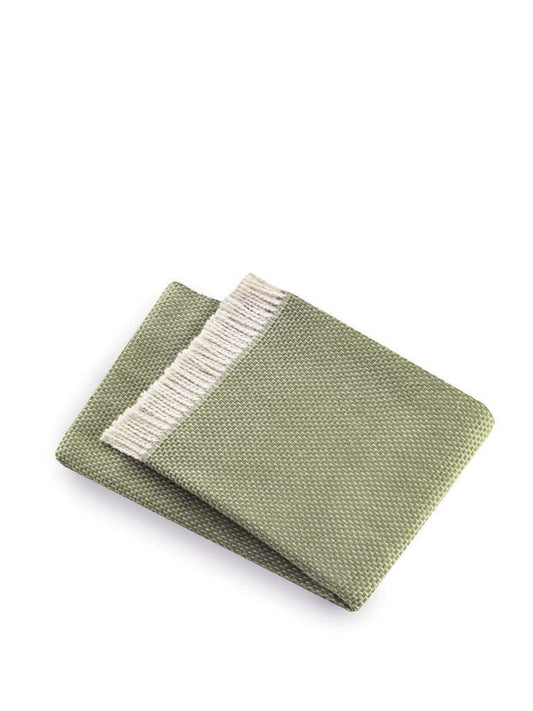 Soft Olive Green Links Pattern Throw Blanket HomeRoots