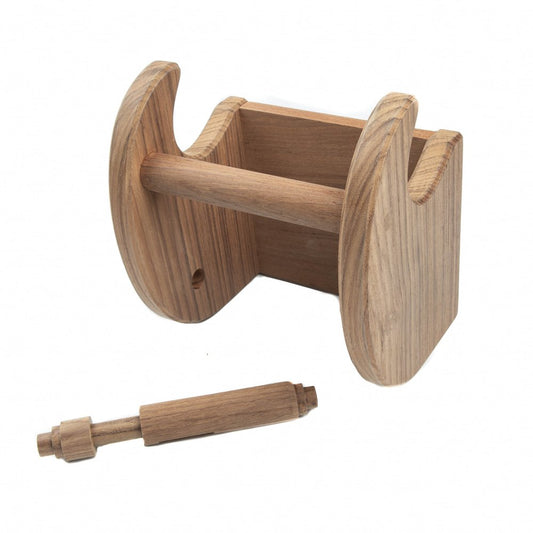 Traditional Solid Teak Magazine and Toilet Paper Holder HomeRoots