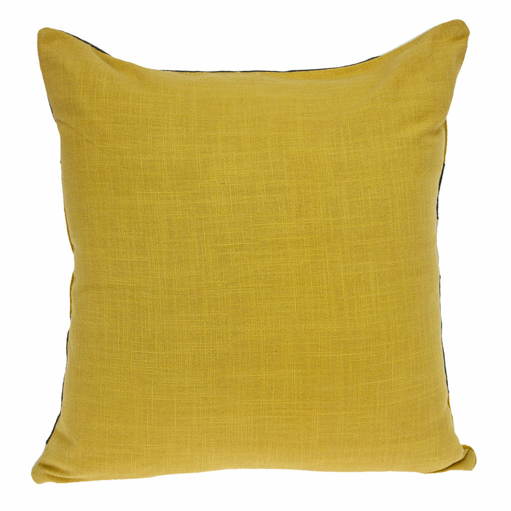 20" White and Black Cotton Throw Pillow FurniFindUSA
