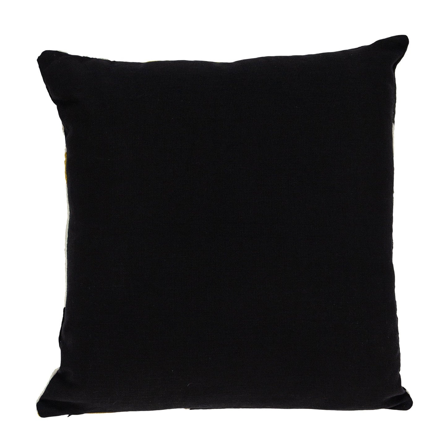 20" Black and Yellow Cotton Throw Pillow 6.0" (L) x 20.0" (W) x 20.0" (H) FurniFindUSA
