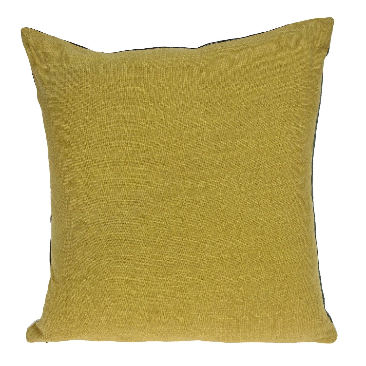 20" Black and Yellow Geometric Cotton Throw Pillow FurniFindUSA