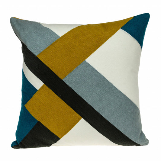 20" Brown and Black Cotton Throw Pillow FurniFindUSA