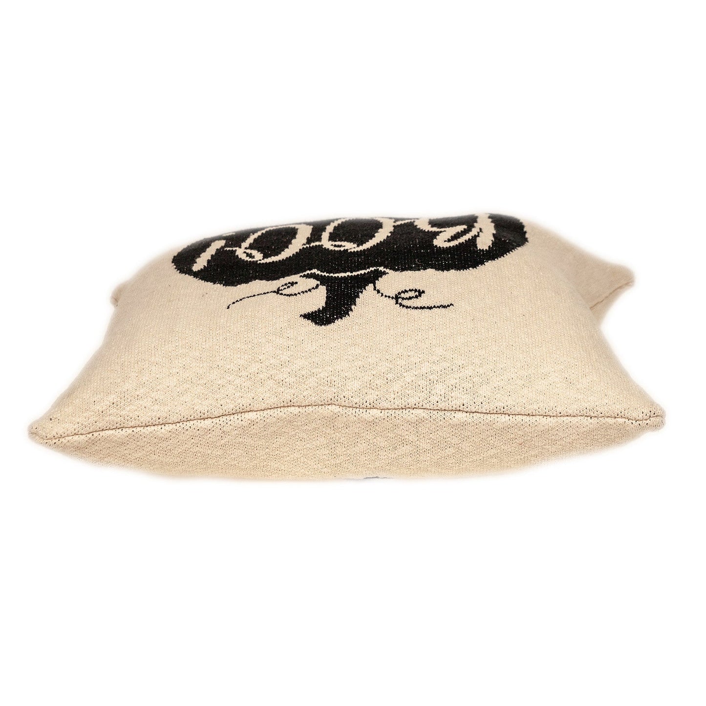 20" x 20" Cream Black Pumpkin Boo Square Accent Throw Pillow FurniFindUSA