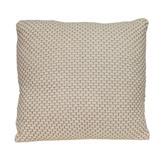 20" x 20" Beige and Pink Woven Square Accent Throw Pillow FurniFindUSA