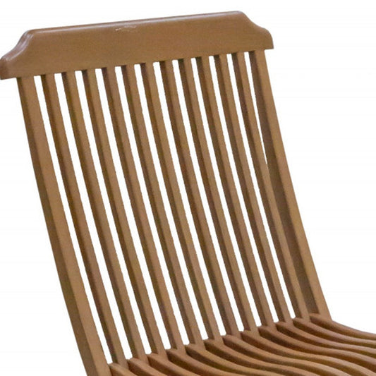 24" Brown Solid Wood Indoor Outdoor Deck Chair HomeRoots