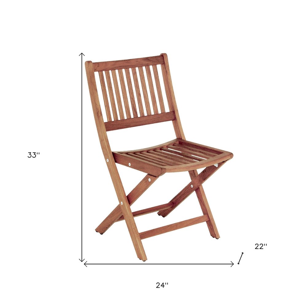24" Brown Solid Wood Indoor Outdoor Deck Chair HomeRoots