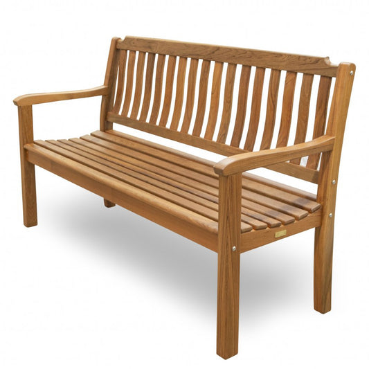 60" Teak Solid Wood Garden Bench HomeRoots