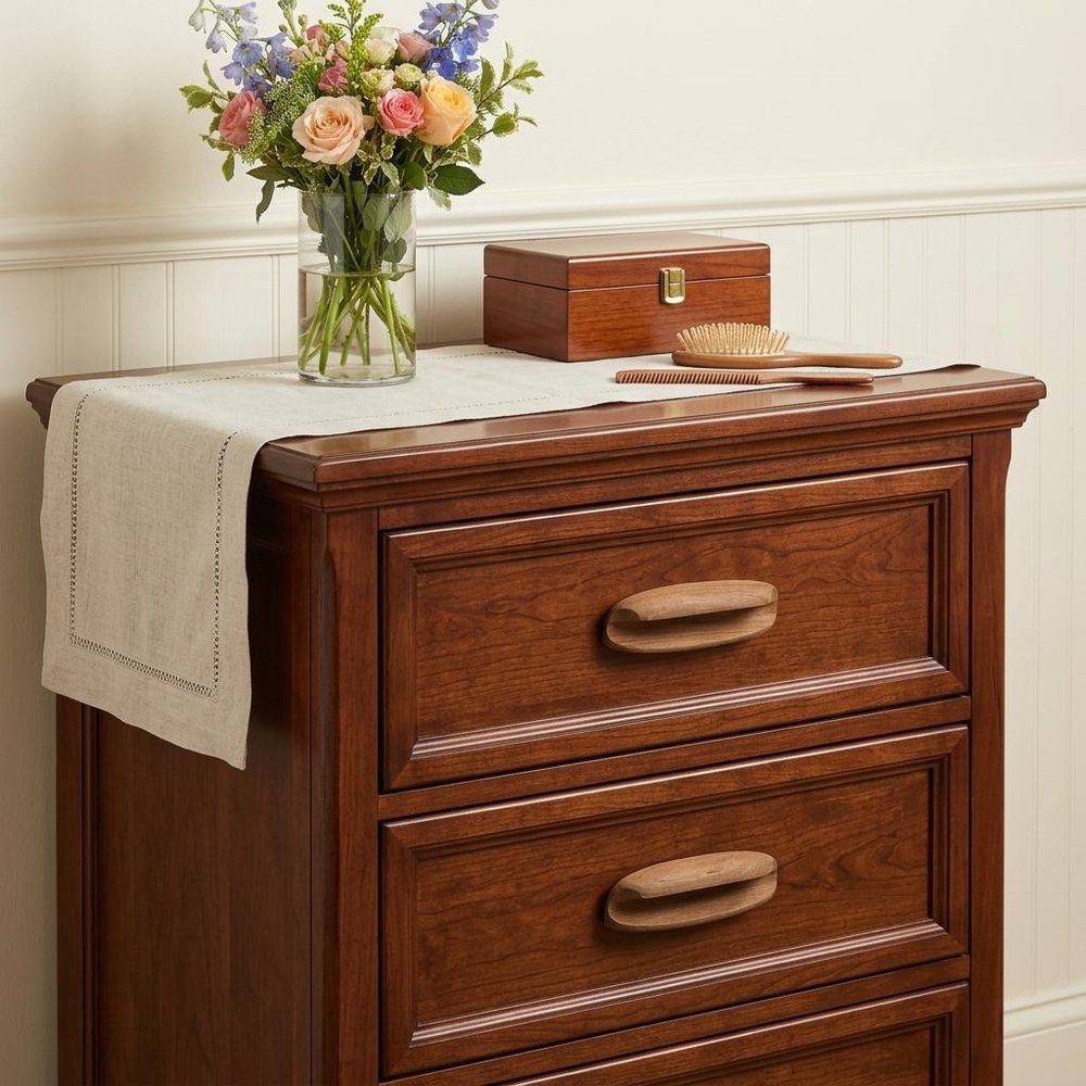 Set of Two Brown Wood Oval Drawer Pull Knobs HomeRoots