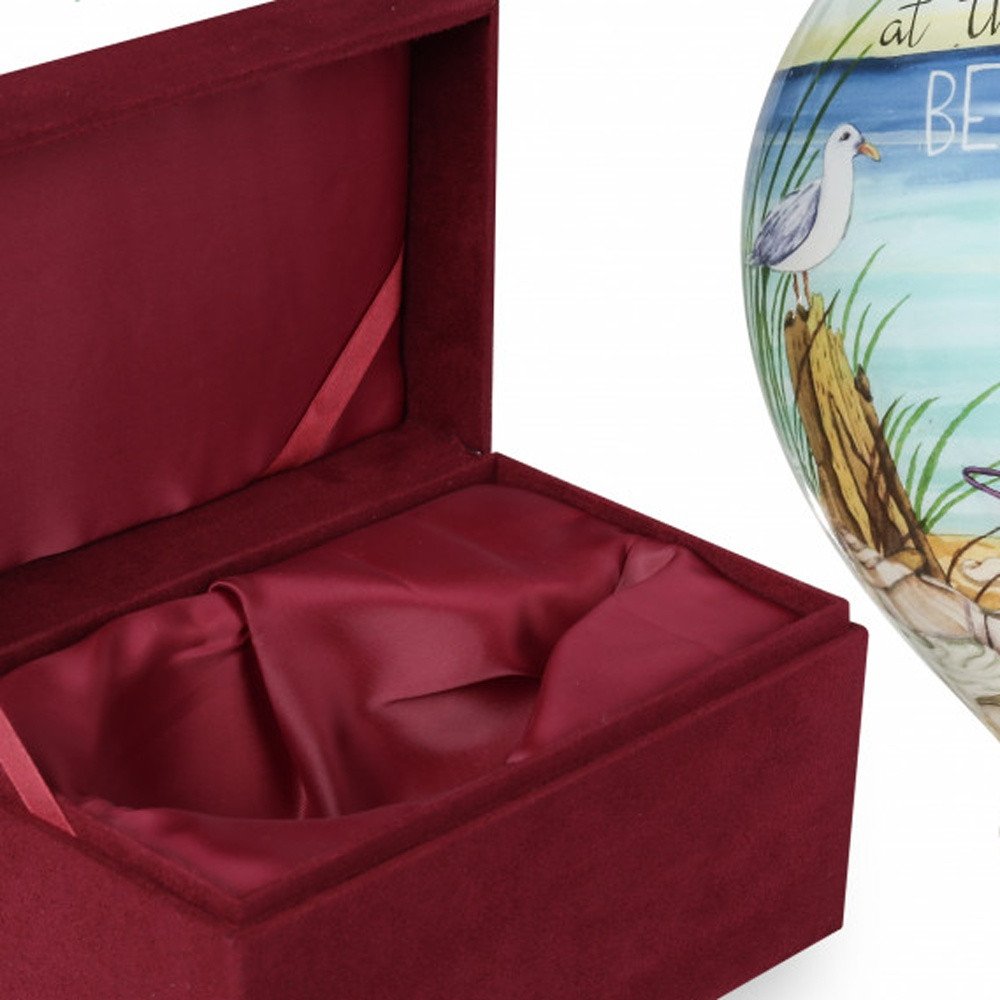 Beach Memories Hand Painted Mouth Blown Glass Ornament HomeRoots