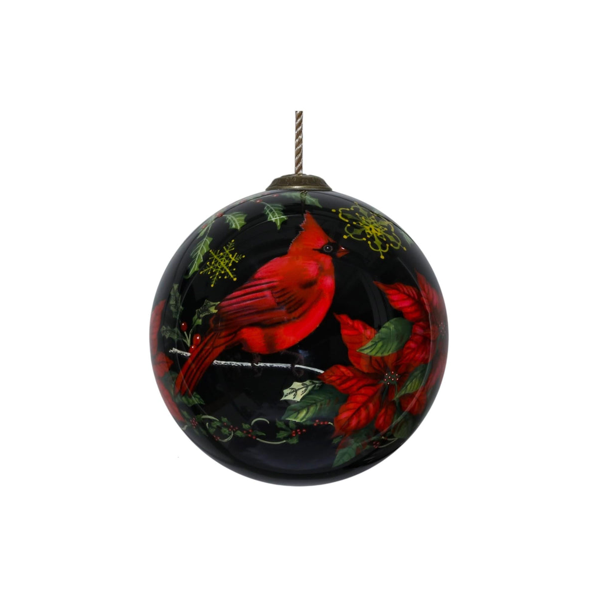 Red Black And Green Glass Ball Ornament HomeRoots