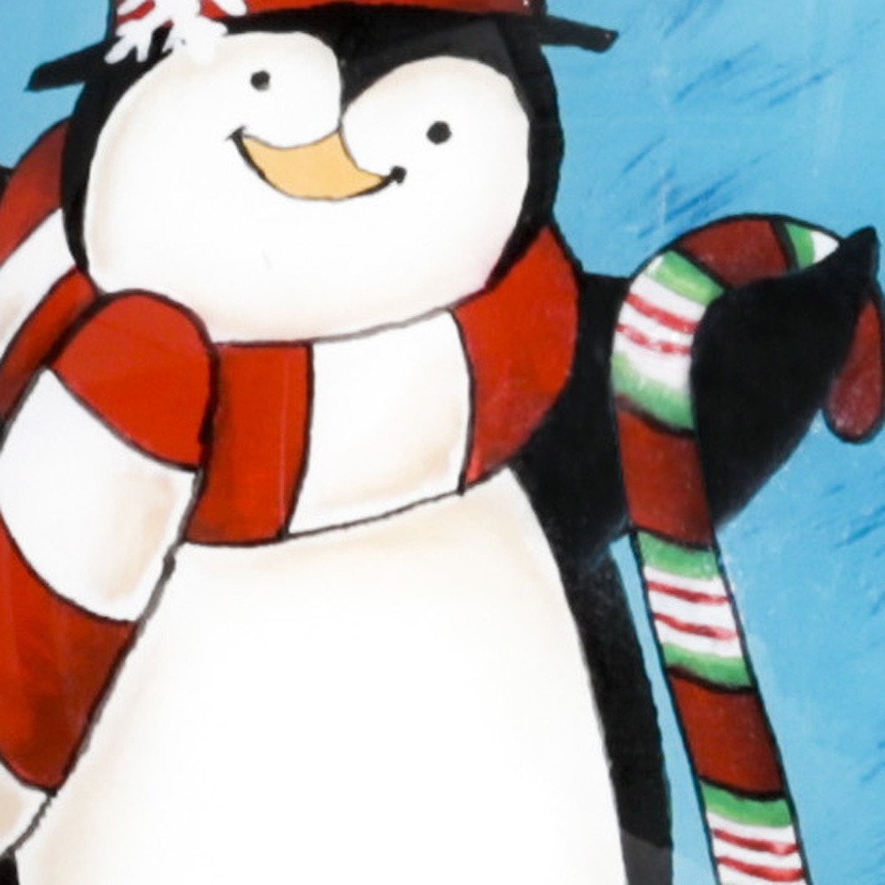 Anywhere with You is Always Better Penguin Hand Painted Mouth Blown Glass Ornament HomeRoots