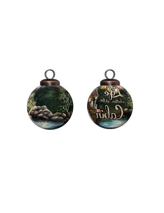 Green Glass Ball Ornament HomeRoots