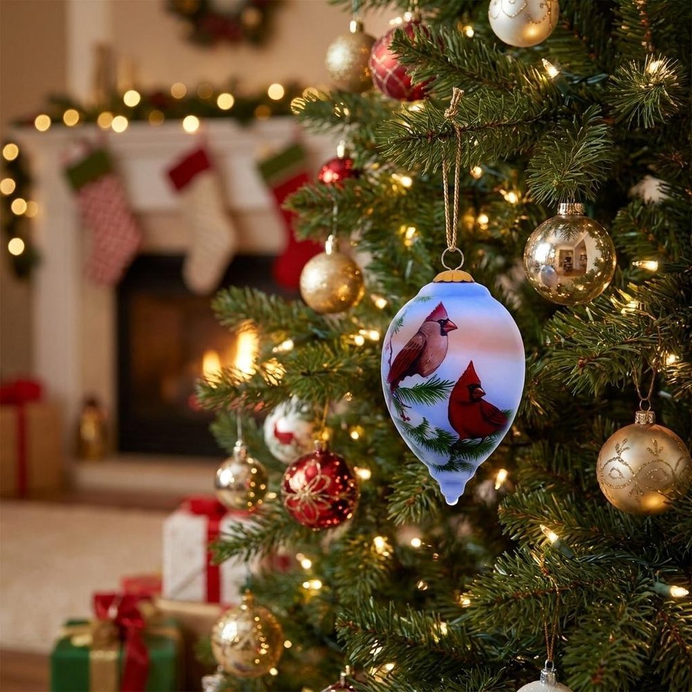 Red White And Green Glass Finial Ornament HomeRoots