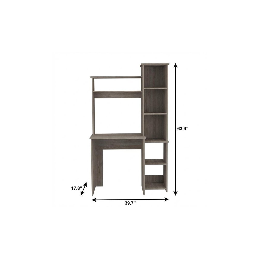 40" Light Gray Computer Desk HomeRoots