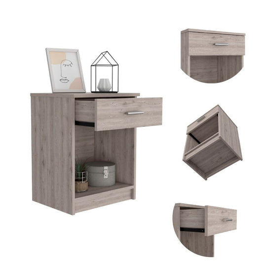 22" Wood One Drawer Nightstand HomeRoots