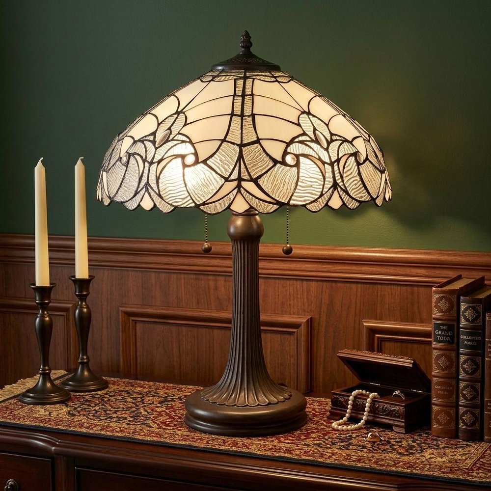 24" Dark Brown Metal Two Light Candlestick Table Lamp With Dark Brown Shade HomeRoots