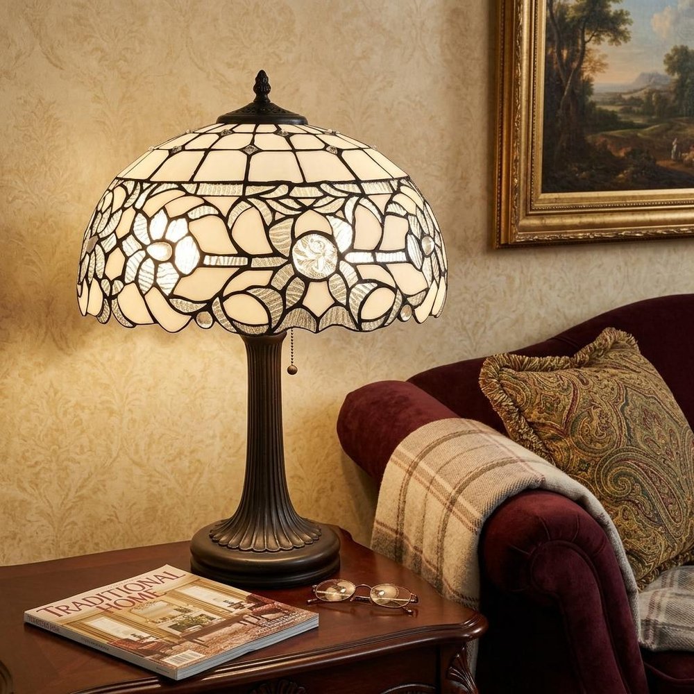23" Dark Brown Metal Two Light Candlestick Table Lamp With White Shade HomeRoots