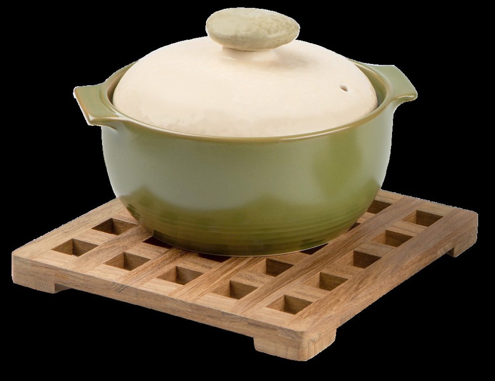 8.00 " Square Wood Trivet HomeRoots