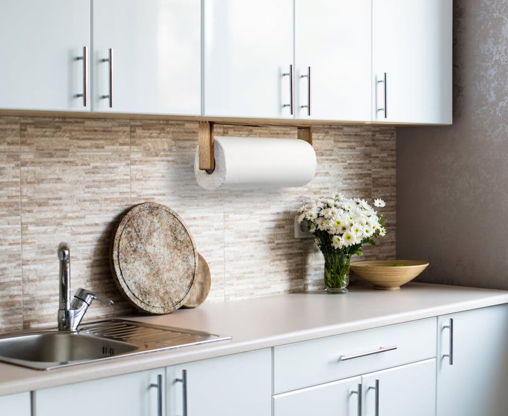 Wall Mounted 12.25 " Wood Paper Towel Holder HomeRoots