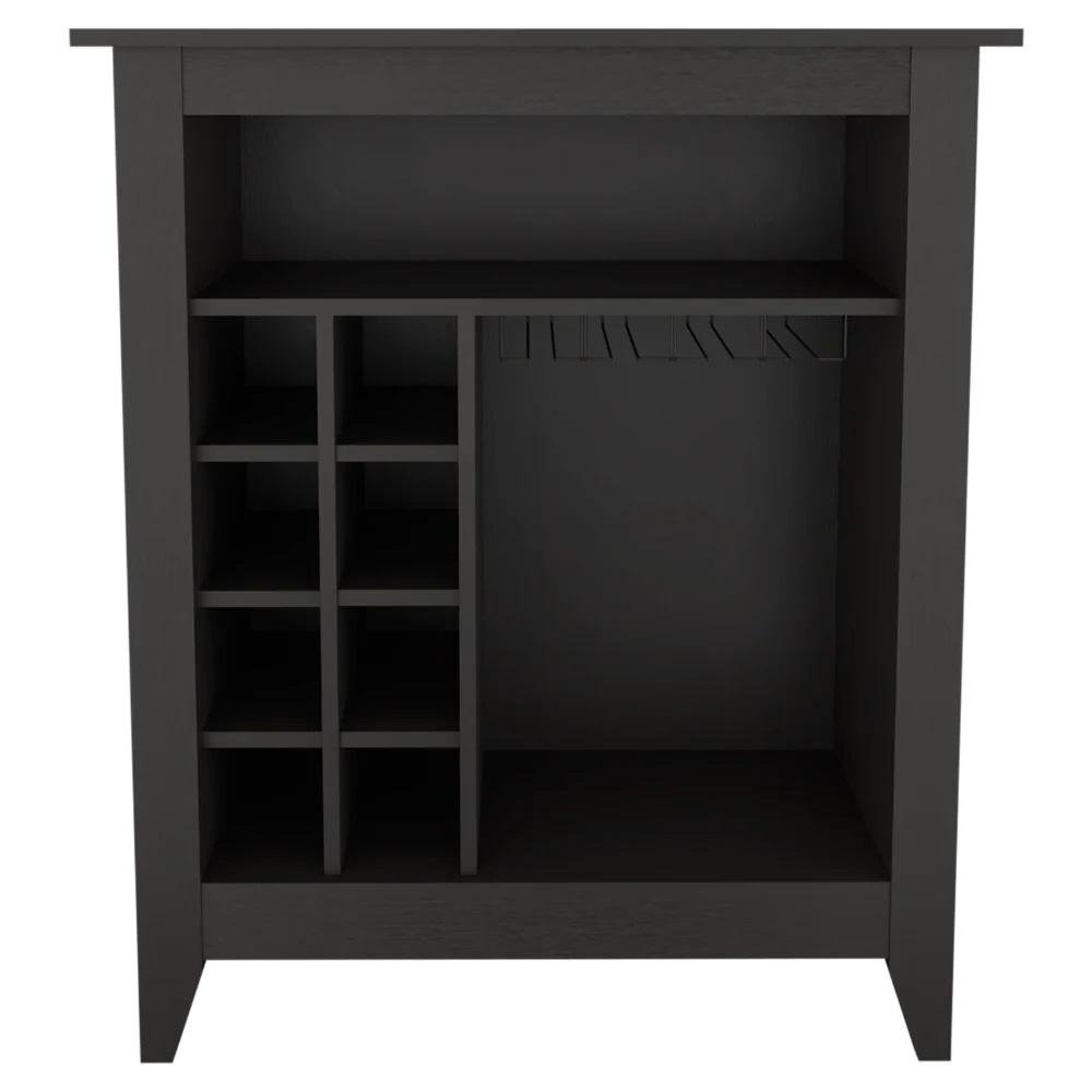 Black Bar Cart With Wine Storage HomeRoots