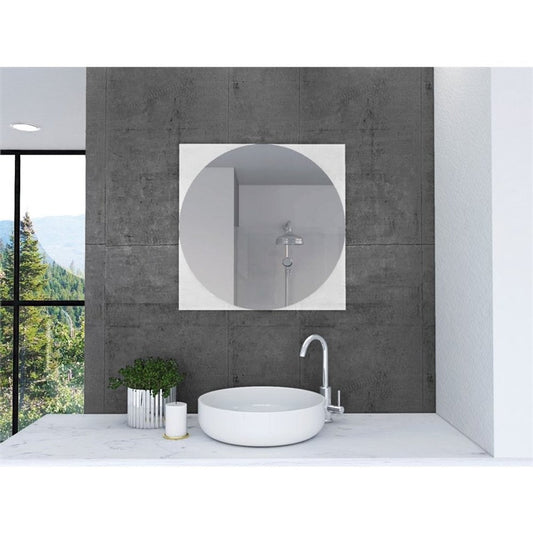 24" Clear Square Framed Bathroom Over Vanity Mirror HomeRoots