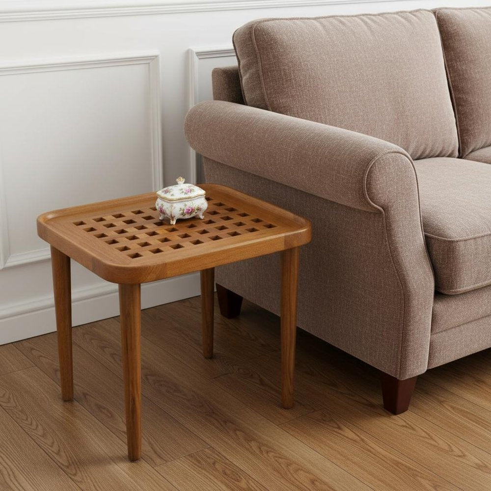 18" Brown Solid Wood Rectangular End Table HomeRoots