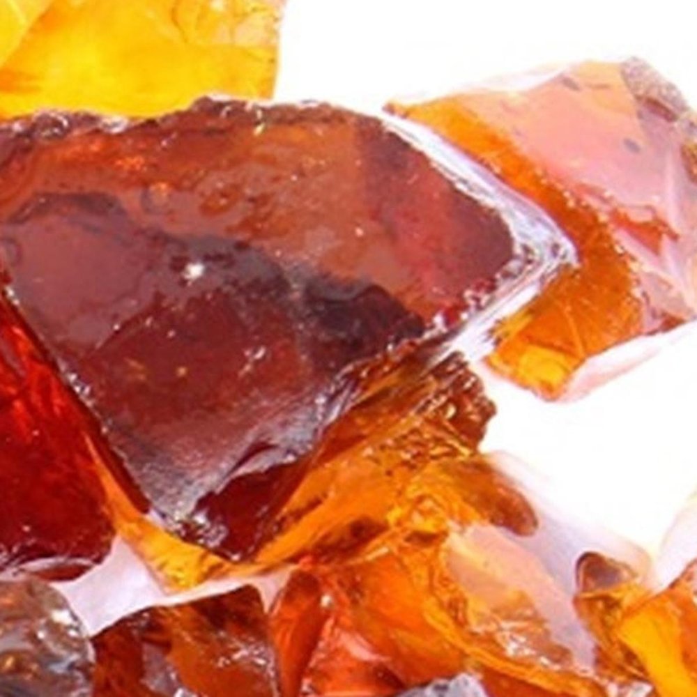 Amber Round Reflective Fire Pit Glass HomeRoots