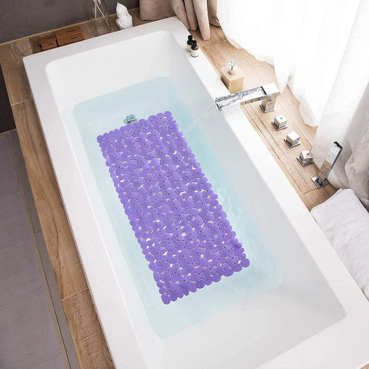 35" Purple Spa Pebbles Non Slip Bathtub Mat HomeRoots