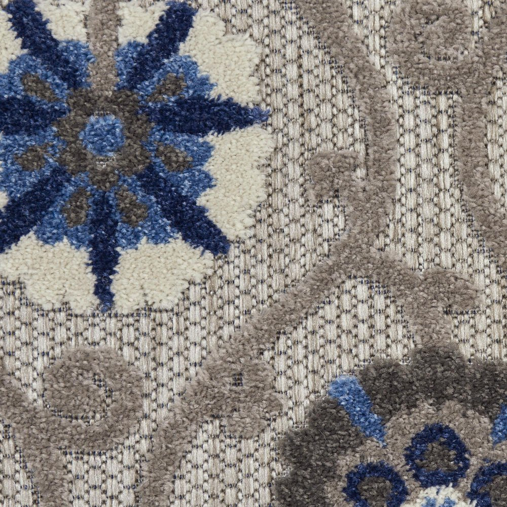 10' X 13' Blue And Gray Indoor Outdoor Area Rug HomeRoots