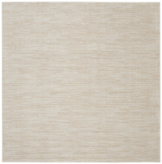 9' X 9' Ivory And Beige Square Non Skid Indoor Outdoor Area Rug FurniFindUSA