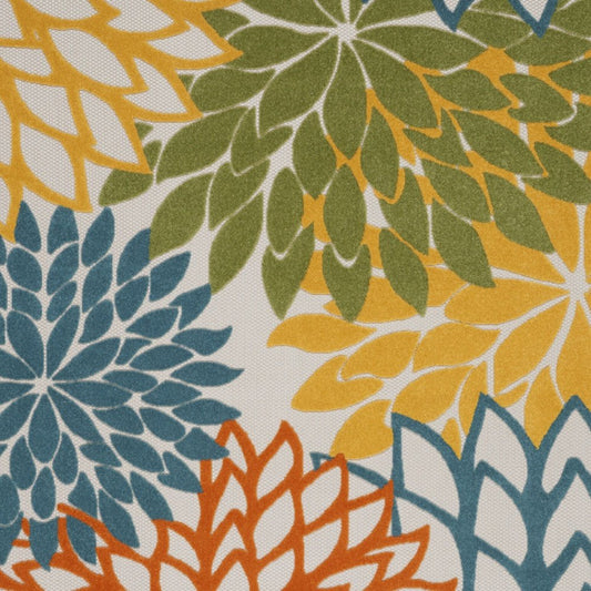 8' X 11' Blue And Yellow Indoor Outdoor Area Rug