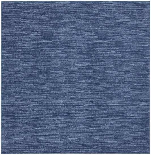 5' X 5' Blue Square Indoor Outdoor Area Rug
