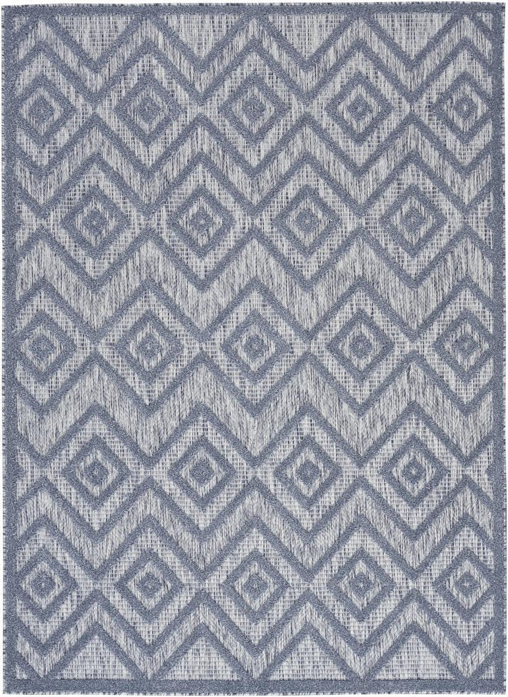 4' X 6' Denim Blue Indoor Outdoor Area Rug HomeRoots