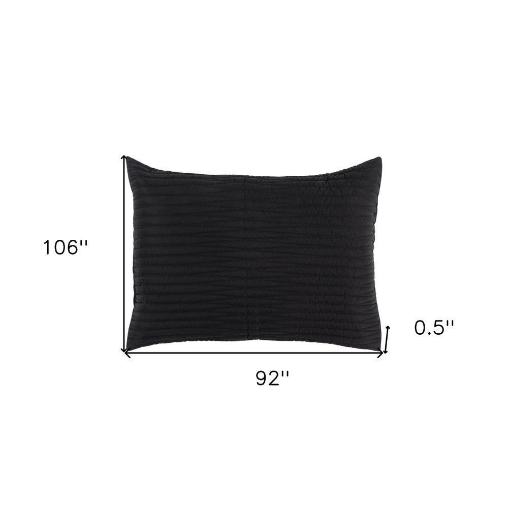 Black Geometric King Quilt HomeRoots